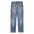 CARHARTT Mens Blue Regular Fit Straight Leg Denim Light W32 L34 Zip Jeans