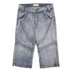 KLS Mens Denim Blue Casual Shorts M W31 Cotton Lightweight Relaxed Fit