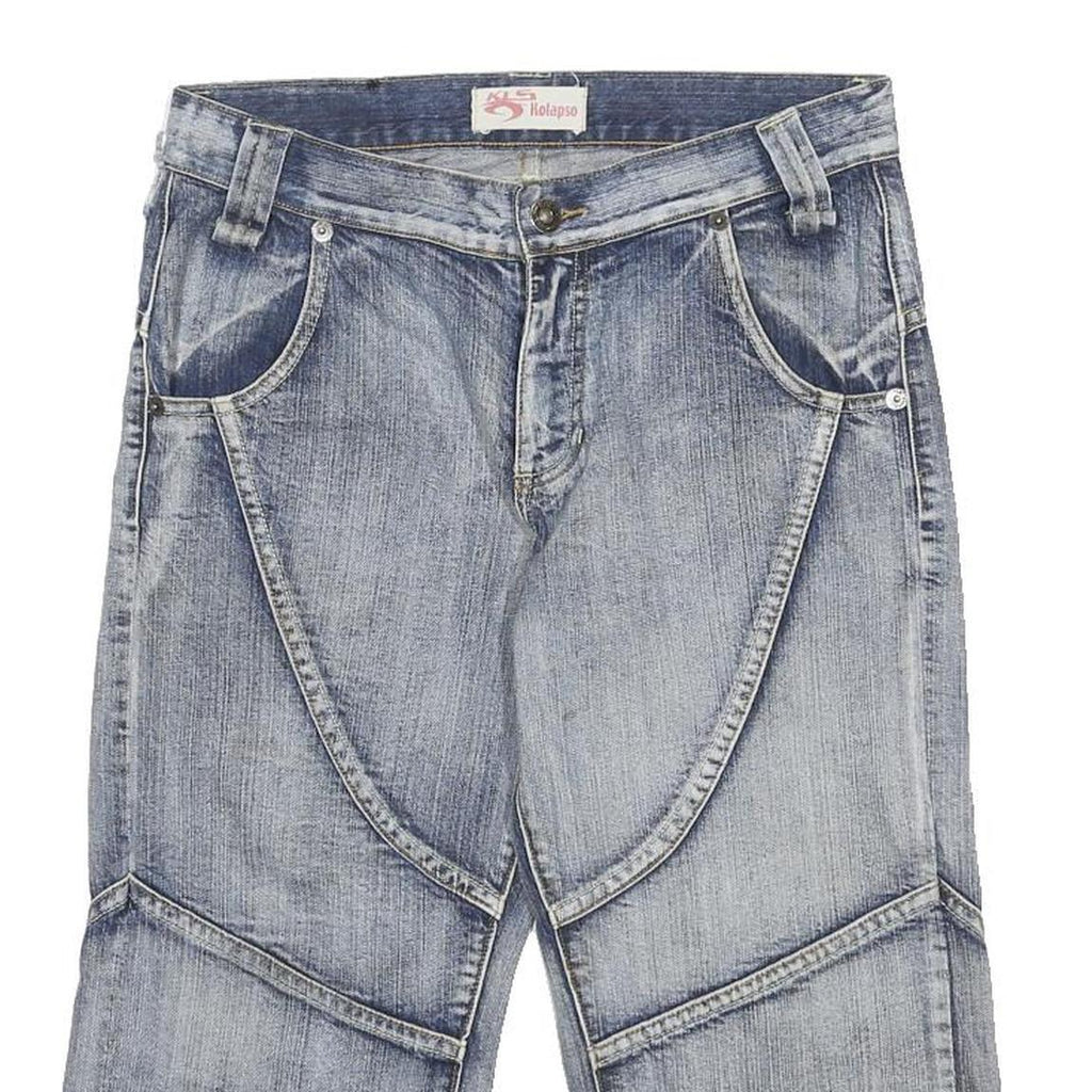 KLS Mens Denim Blue Casual Shorts M W31 Cotton Lightweight Relaxed Fit