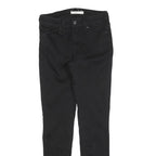 LEVI'S Womens Slim Black Jeans Denim W26 L30 Stylish Cotton Blend Zip Closure