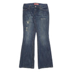 CALVIN KLEIN Womens Jeans Blue Slim Flared Denim Medium W30 L32 Embellished