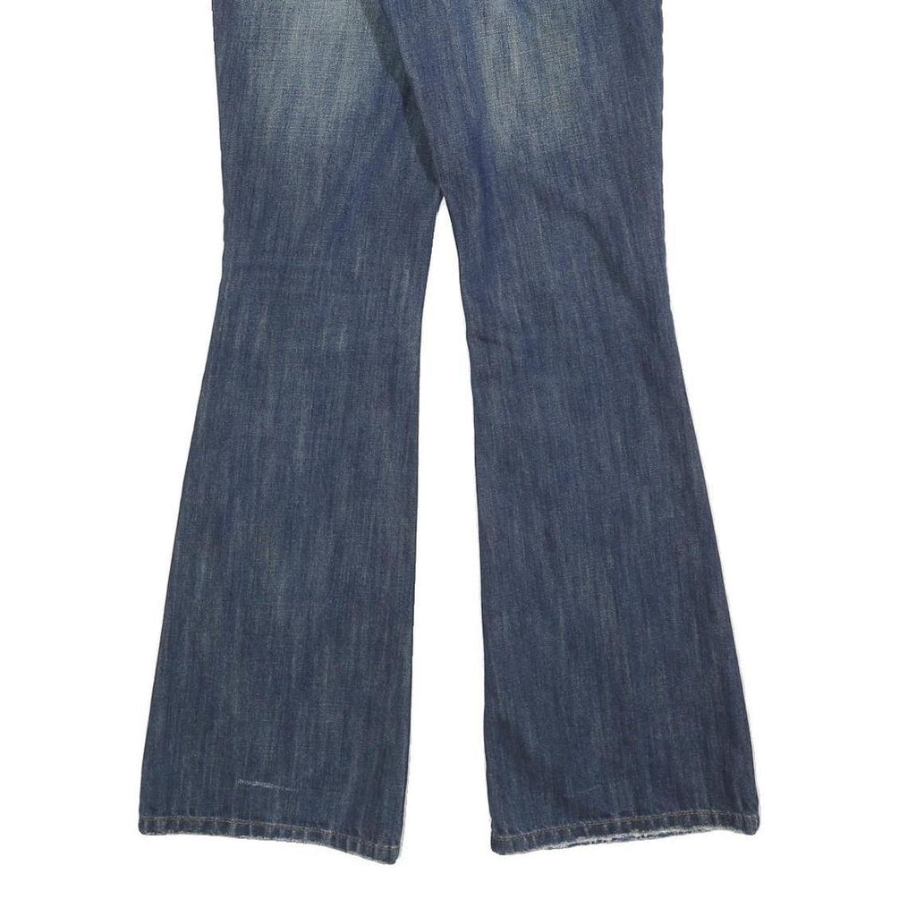 CALVIN KLEIN Womens Jeans Blue Slim Flared Denim Medium W30 L32 Embellished