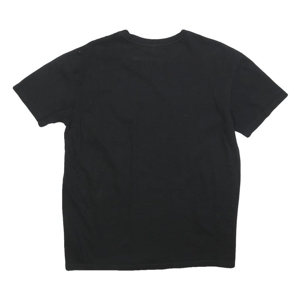 Mens Black Tupac Graphic T-Shirt S Short Sleeve Crew Neck Music Print