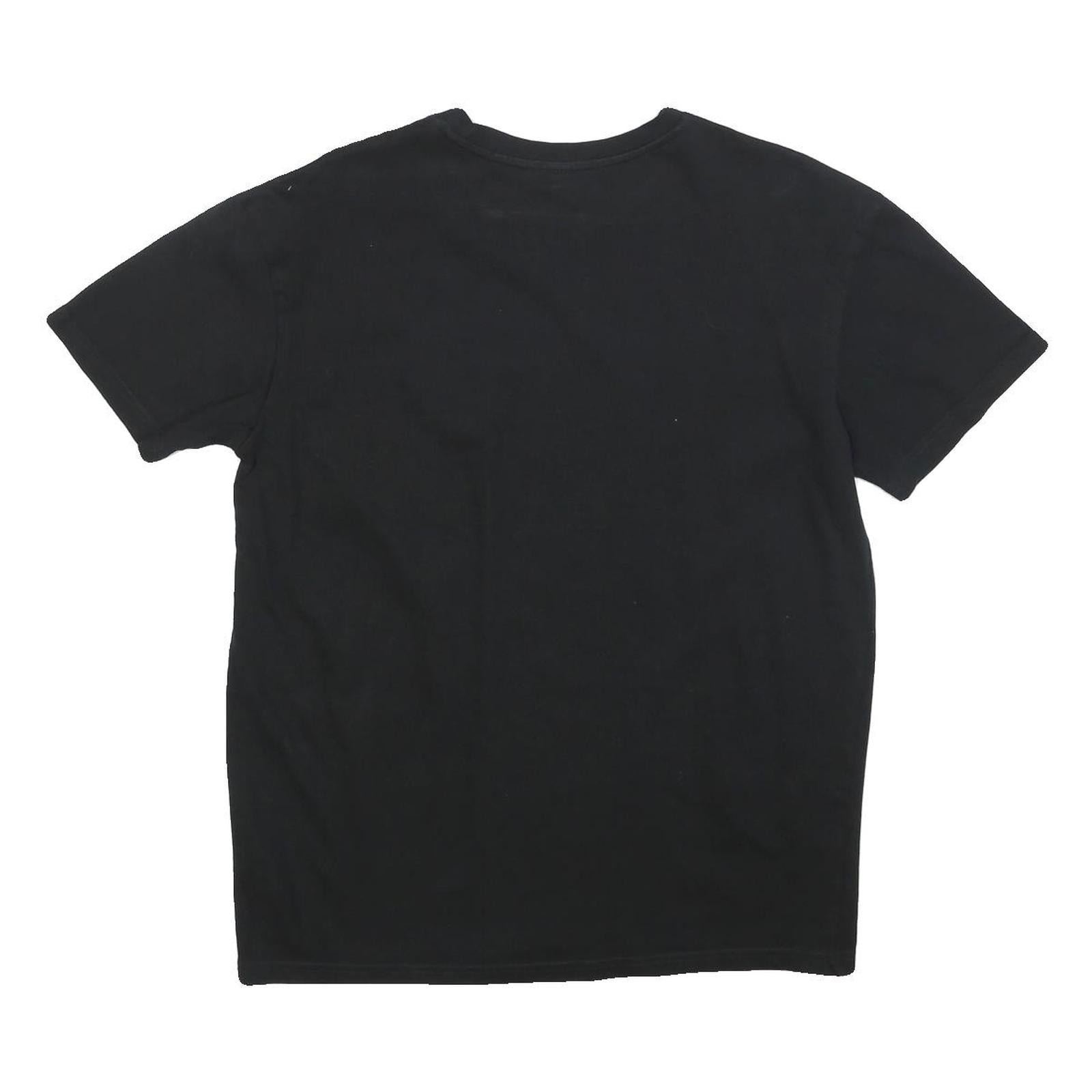 Mens Black Tupac Graphic T-Shirt S Short Sleeve Crew Neck Music Print