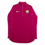 NIKE Barcelona Fc Mens Sweatshirt Maroon 1/4 Zip S