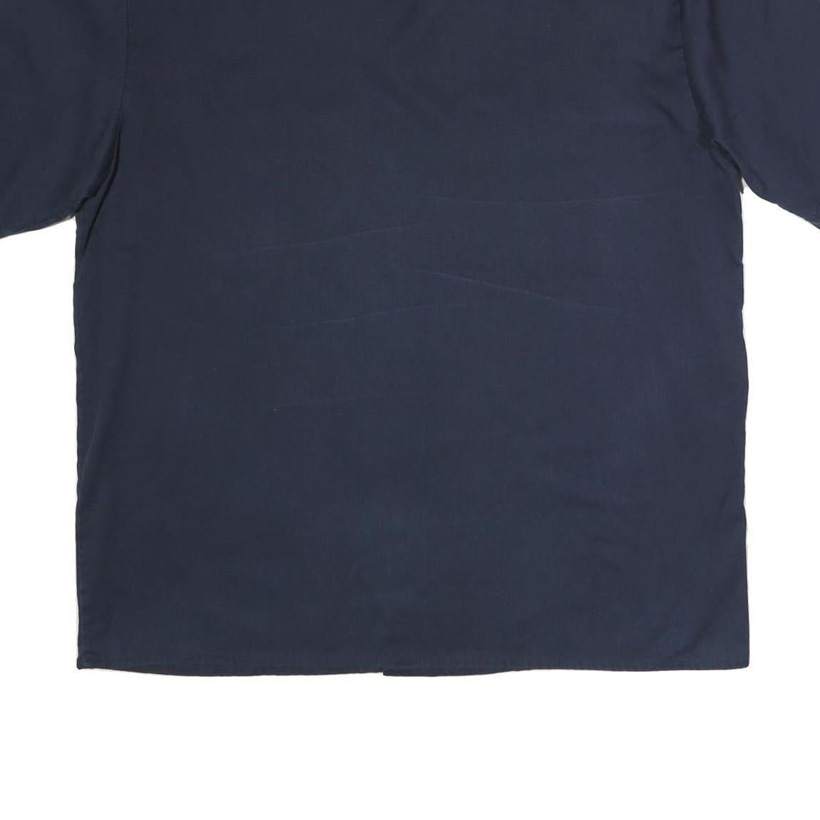 DICKIES Mens Navy Plain Shirt Short Sleeve XL Workwear Durable Button Front