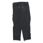 CARHARTT Mens Cotton Blend Black Regular Cargo Trousers W33 L32 Durable Workwear