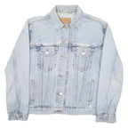 LEVI'S Womens Blue Denim Jacket S Cotton Blend Button Closure Classic Fit Iconic