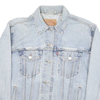LEVI'S Womens Blue Denim Jacket S Cotton Blend Button Closure Classic Fit Iconic