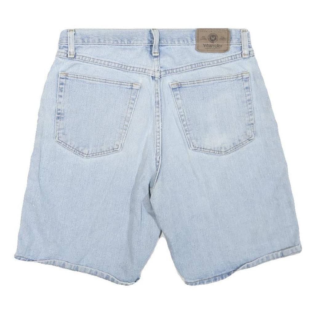 WRANGLER Womens Shorts Blue Denim Casual M W32 Cotton Blend Light Wash