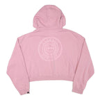 ELLESSE Womens Pink Cropped Hoodie UK 14 Casual Cotton Blend Stylish