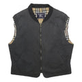 BURBERRY Mens Black Quilted Woven Zip Jacket XL Classic British Heritage