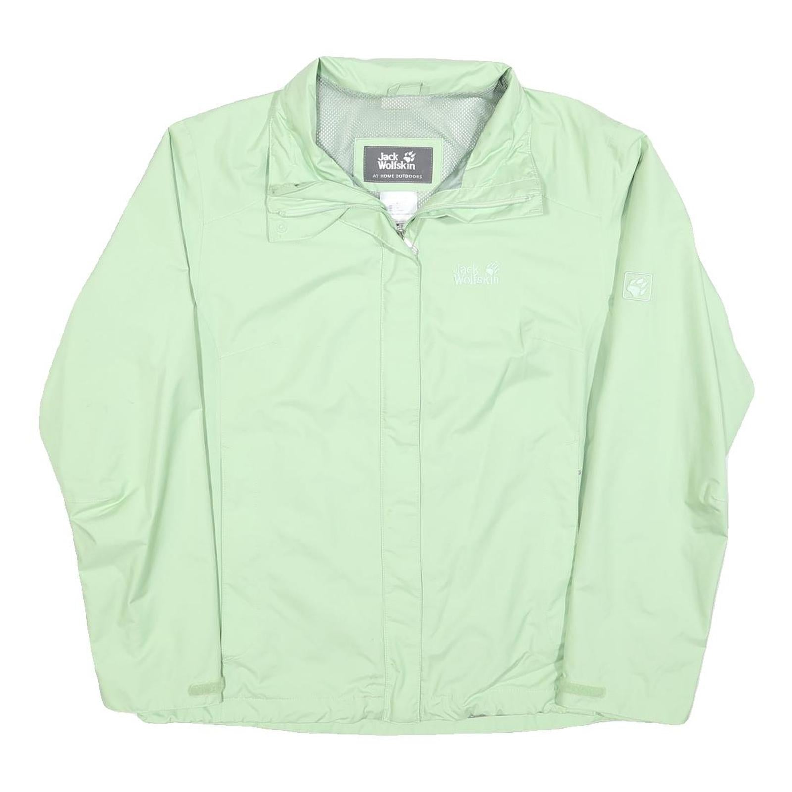 JACK WOLFSKIN Womens Green Jacket UK 16 Polyester Blend Outdoor Zip Casual