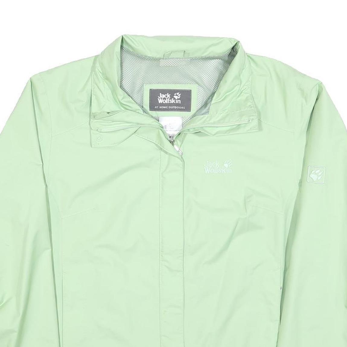 JACK WOLFSKIN Womens Green Jacket UK 16 Polyester Blend Outdoor Zip Casual