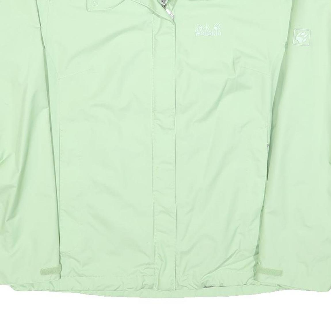 JACK WOLFSKIN Womens Green Jacket UK 16 Polyester Blend Outdoor Zip Casual