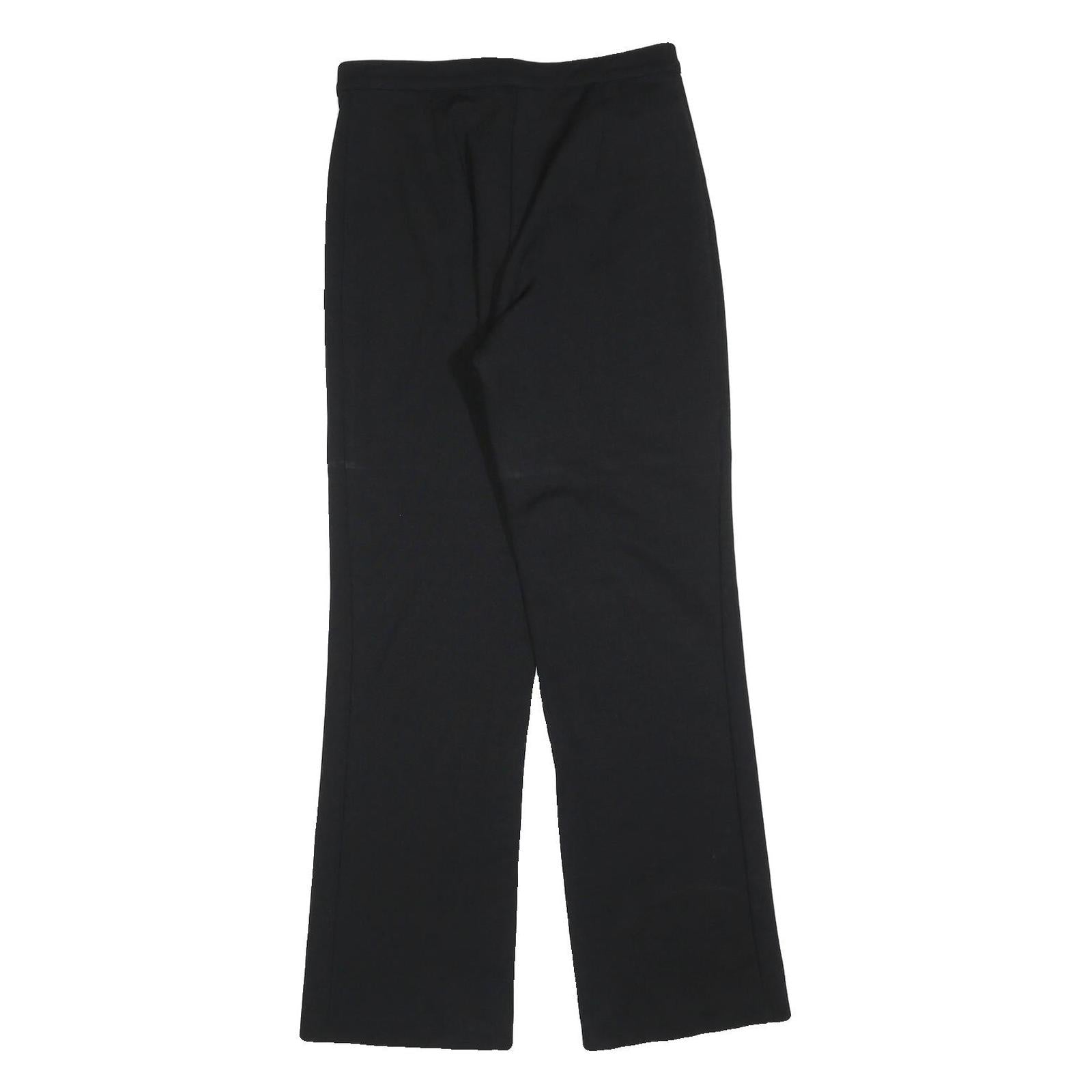 LOUISIANA Womens Polyester Blend Black Regular Fit Straight Leg Trousers W28 L30