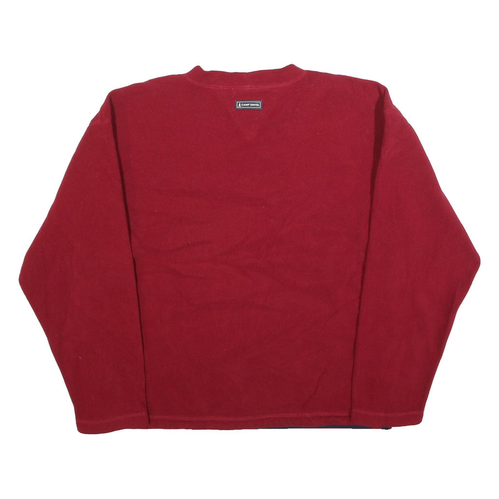 CAMP DAVID Mens Red Santa Barbara UCSB Patterned Pullover Jumper S Basic Knit
