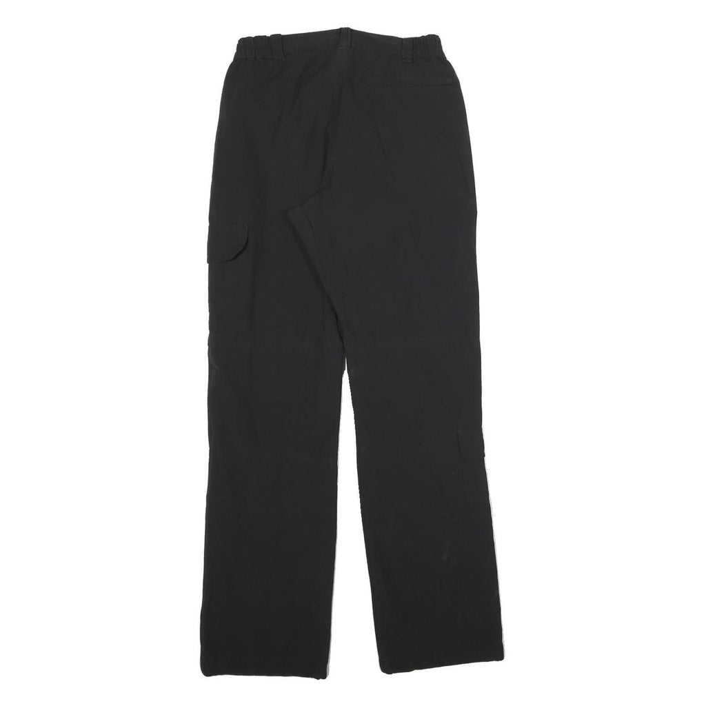 TREVOLUTION Womens Polyester Black Regular Straight Trousers W26 L33 Elastic