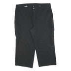 DICKIES Mens Cotton Blend Black Regular Fit Straight Leg Trousers W40 L24