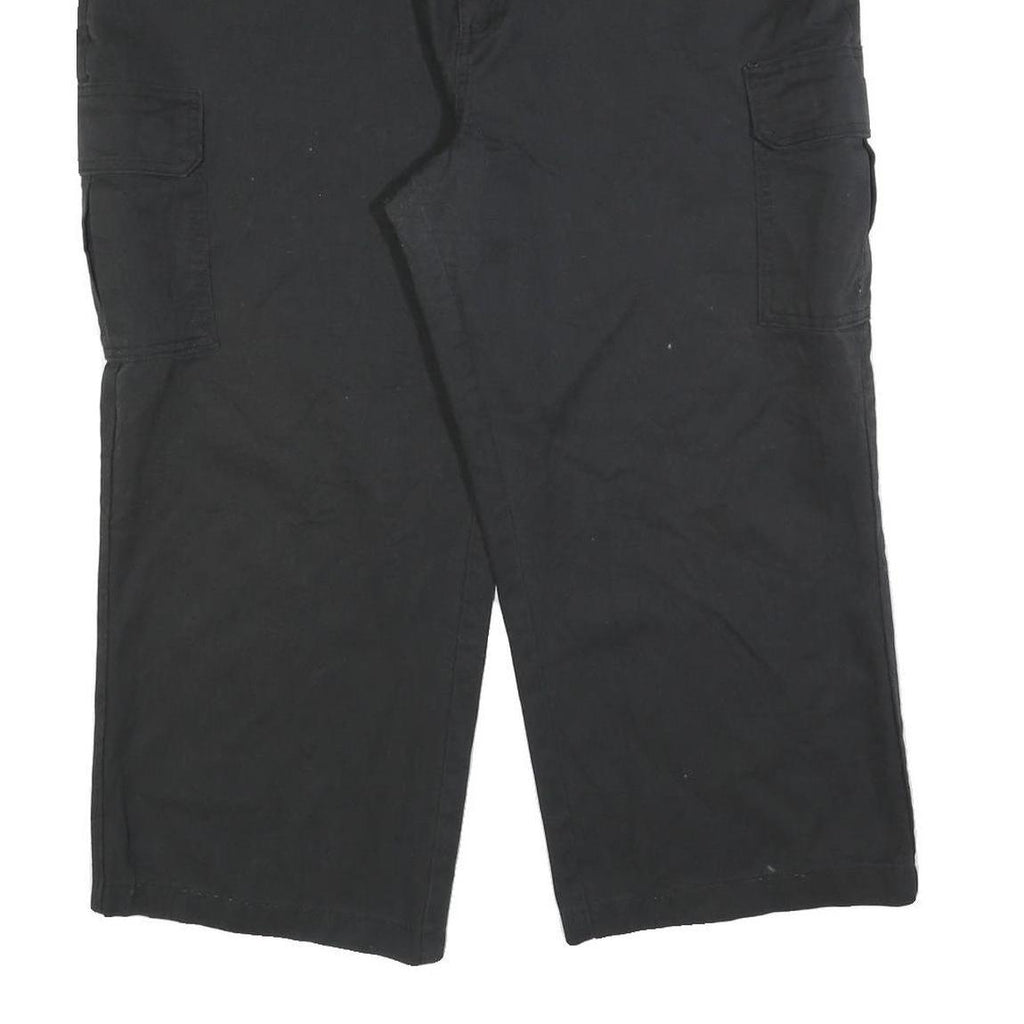 DICKIES Mens Cotton Blend Black Regular Fit Straight Leg Trousers W40 L24