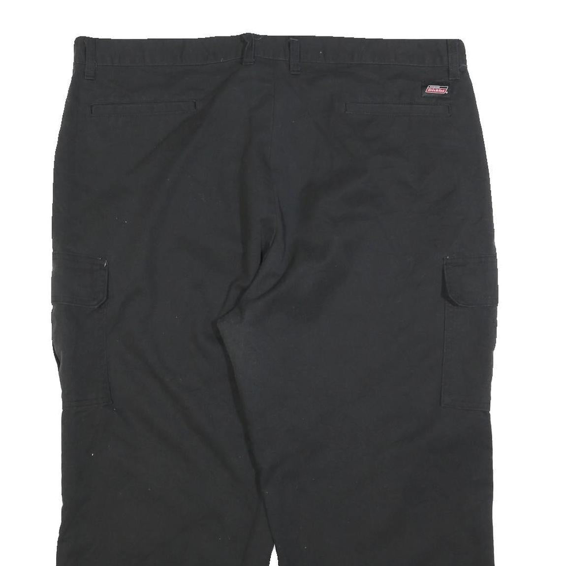 DICKIES Mens Cotton Blend Black Regular Fit Straight Leg Trousers W40 L24