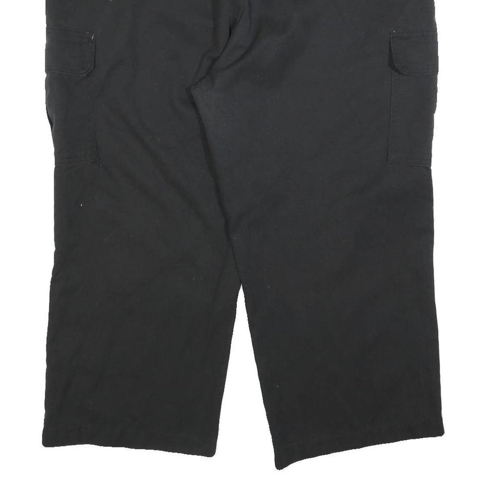 DICKIES Mens Cotton Blend Black Regular Fit Straight Leg Trousers W40 L24