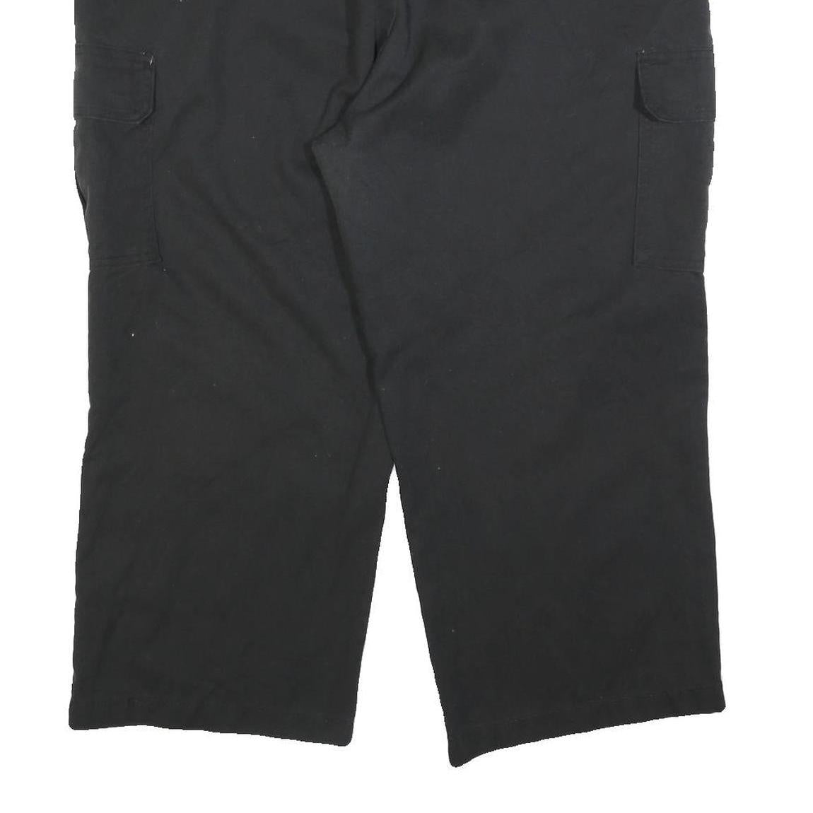 DICKIES Mens Cotton Blend Black Regular Fit Straight Leg Trousers W40 L24