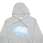 NIKE Mens Grey Left Coast Pullover Hoodie L Cotton Blend Casual Sportswear