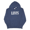 LEVI'S Womens Blue Hoodie L Cotton Blend Pullover Hooded Sweatshirt