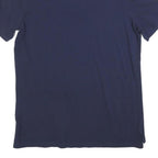 NIKE Mens Navy Blue Short Sleeve Plain L Polo Shirt Cotton Blend Casual