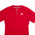 ADIDAS Baseball Mens Jersey Red Button Neck L