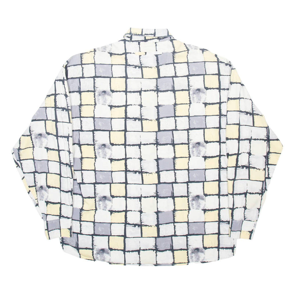 BASIC SYSTEM Mens Shirt Grey Check Long Sleeve M