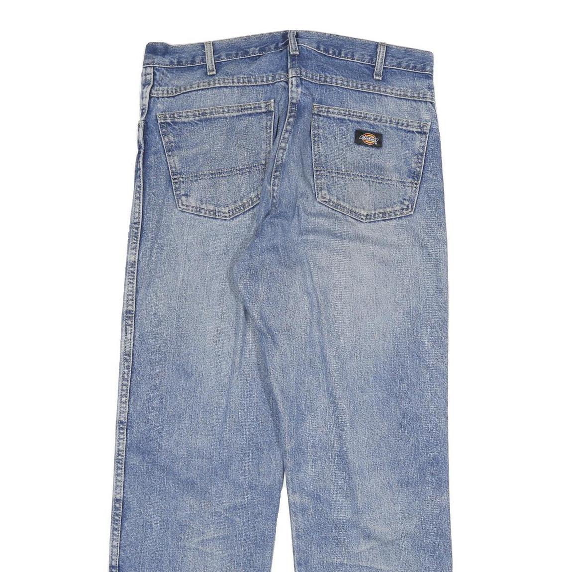 DICKIES 501 Mens Jeans Blue Regular Straight Denim Medium W30 L32 Classic Fit