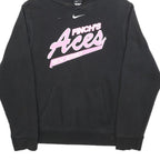 NIKE Mens Black Finch's Aces Hoodie S Cotton Blend Pullover Hooded Sweatshirt