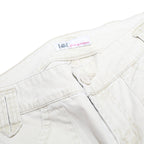 LEI Womens Cotton Blend Beige Regular Fit Straight Leg Trousers W30 L31 Casual