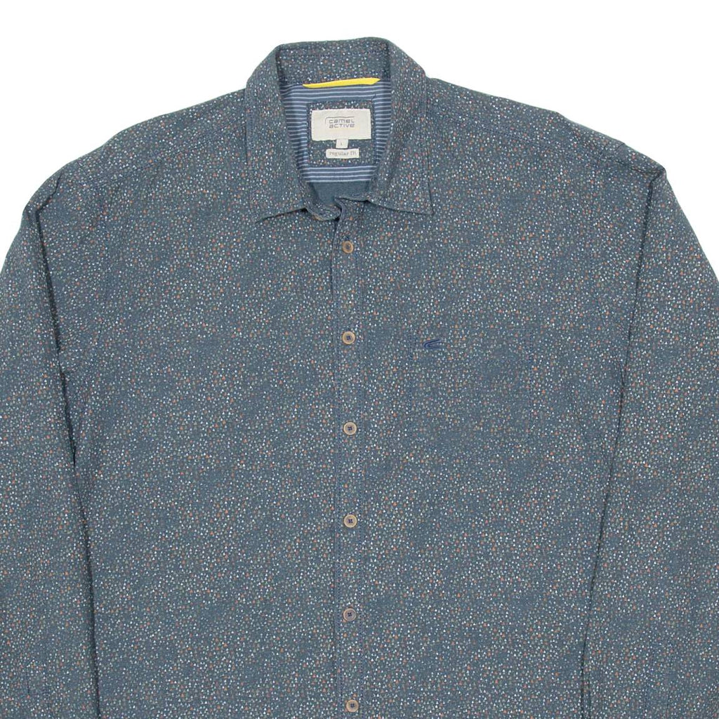 CAMEL ACTIVE Mens Shirt Green Spotted Long Sleeve L