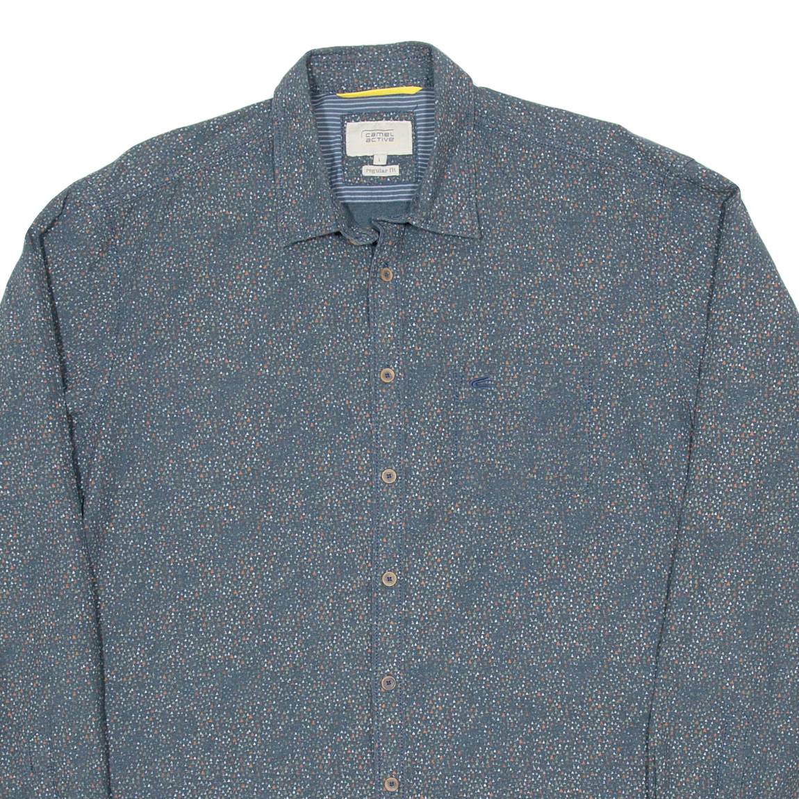 CAMEL ACTIVE Mens Shirt Green Spotted Long Sleeve L