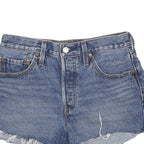 LEVI'S Womens Denim Blue Cut-Off Shorts S W28 Raw Hem Classic Fit