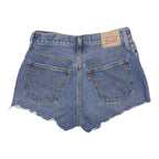 LEVI'S Womens Denim Blue Cut-Off Shorts S W28 Raw Hem Classic Fit