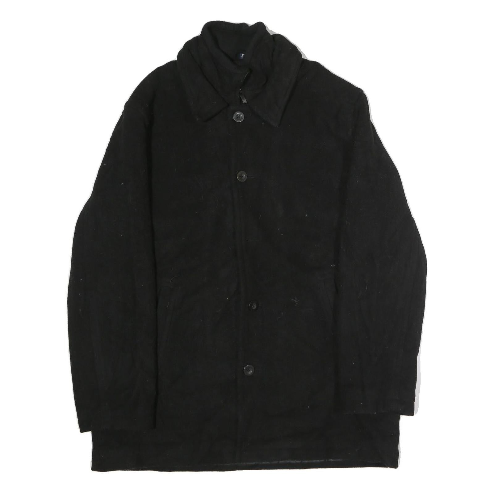 CHAPS Mens Black Cotton Jacket XL Zip Classic Stylish Casual Outerwear