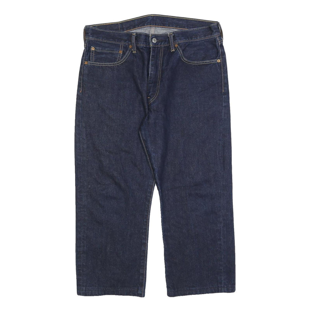 LEVI'S 751 Mens Jeans Blue Relaxed Straight Denim Raw W36 L24 Classic Style