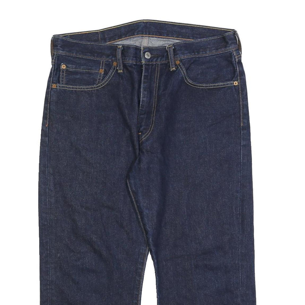LEVI'S 751 Mens Jeans Blue Relaxed Straight Denim Raw W36 L24 Classic Style