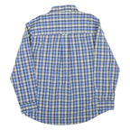 CHAPS Mens Blue & Yellow Check Shirt L Easy Care Long Sleeve Button Down Fit