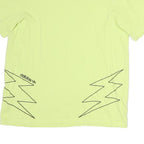 ADIDAS Mens Yellow Graphic T-Shirt M Short Sleeve Crew Neck Casual Cotton