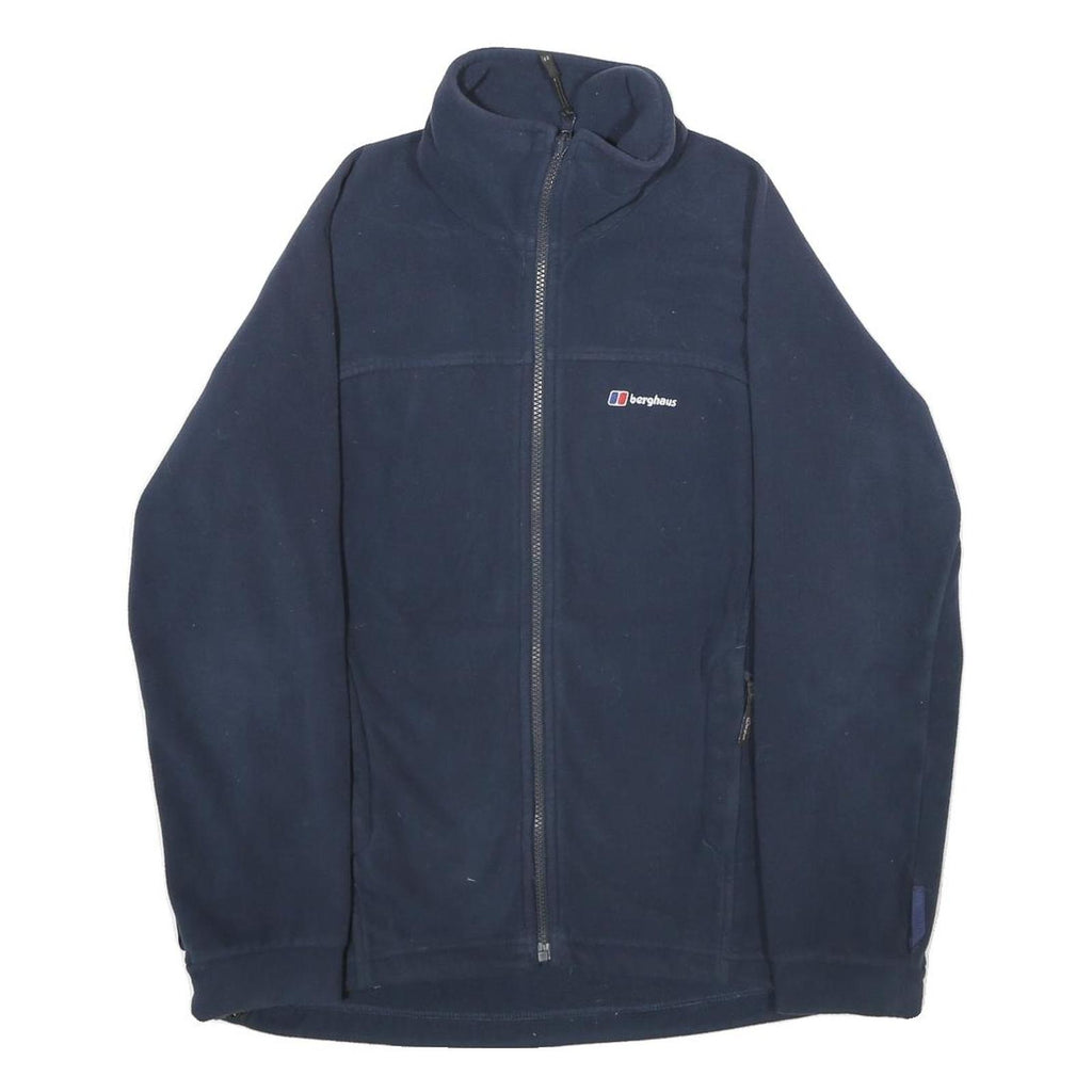 BERGHAUS Womens Navy Blue Jacket UK 10 Polyester Zip Casual Outdoor Warm