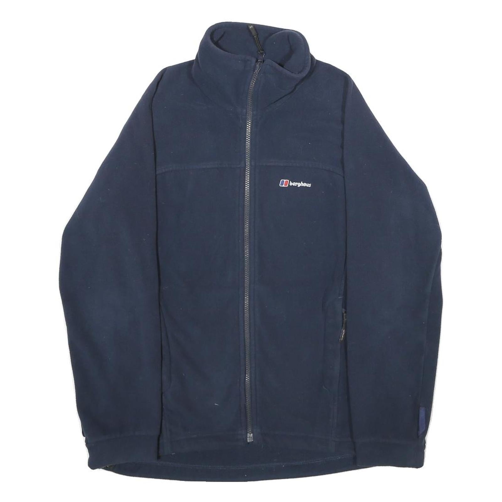 BERGHAUS Womens Navy Blue Jacket UK 10 Polyester Zip Casual Outdoor Warm