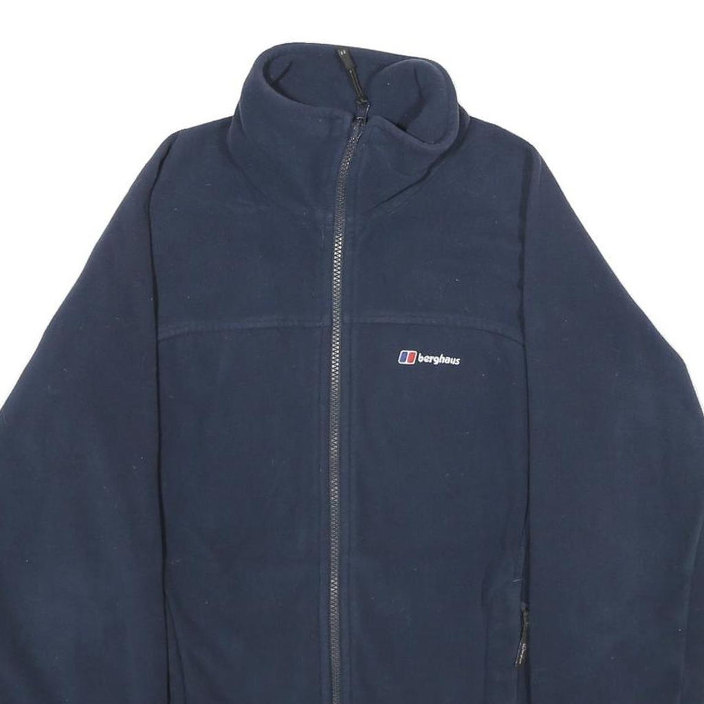 BERGHAUS Womens Navy Blue Jacket UK 10 Polyester Zip Casual Outdoor Warm