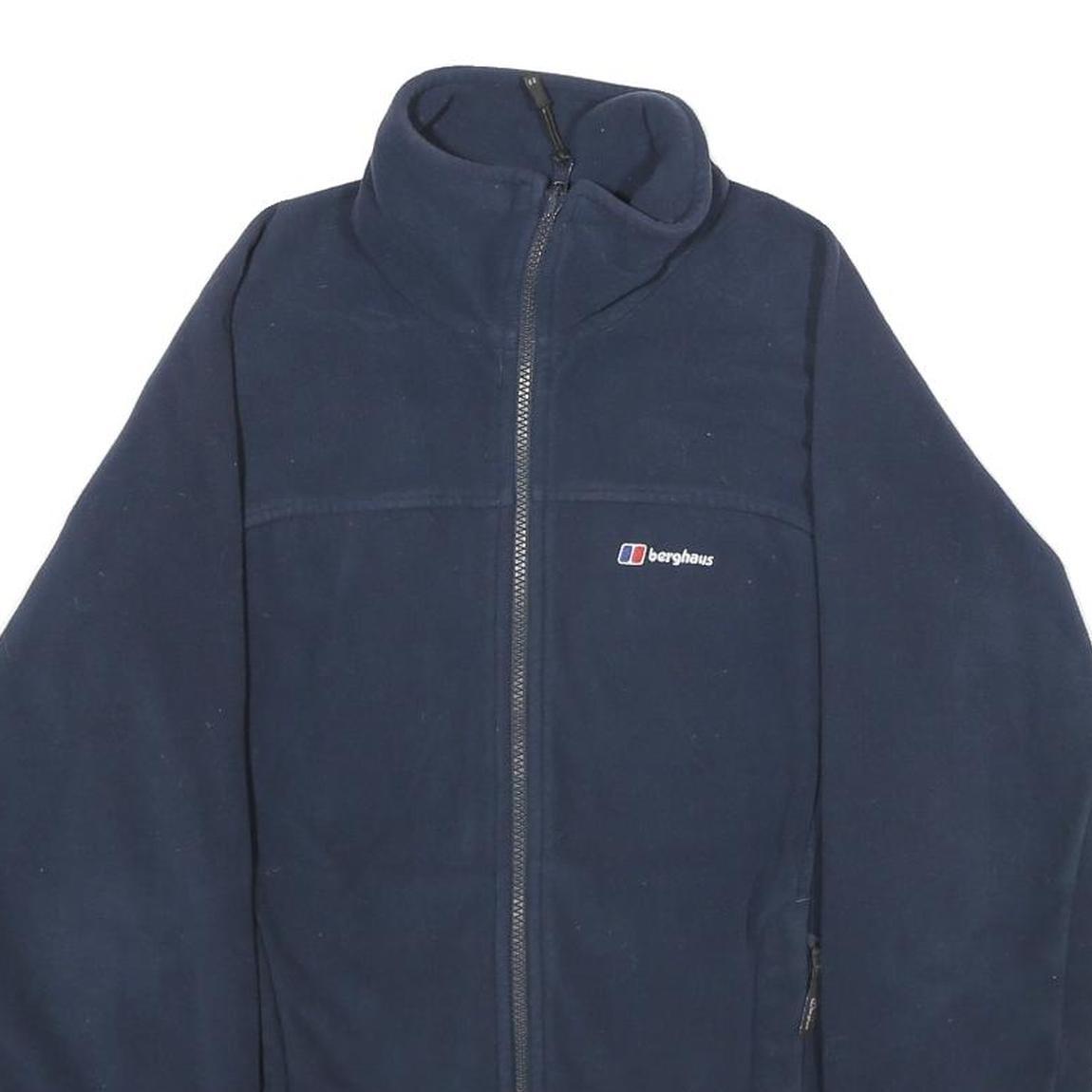 BERGHAUS Womens Navy Blue Jacket UK 10 Polyester Zip Casual Outdoor Warm