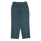 LACOSTE Mens Polyester Blend Blue & Green Check Relaxed Straight Trousers W32
