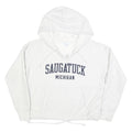 CHAMPION REVERSE WEAVE Womens White Saugatuck Michigan Pullover Hoodie M Cotton